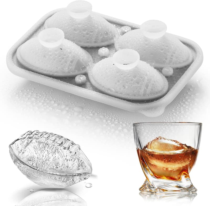 Football Ice Cube Mold for Game Day Drinks - 2.2