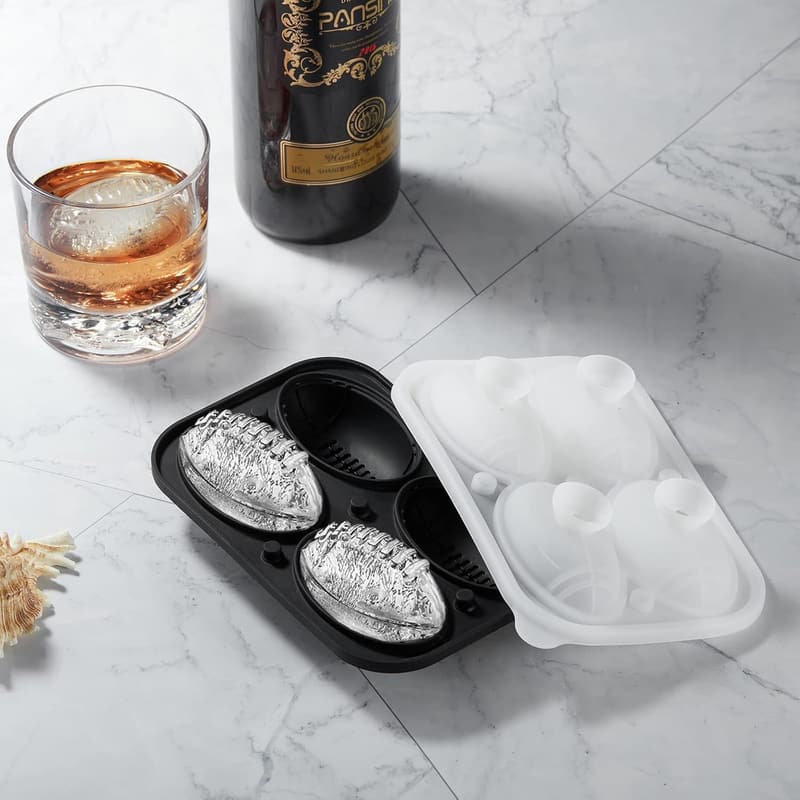 Football Ice Cube Mold for Game Day Drinks - 2.2