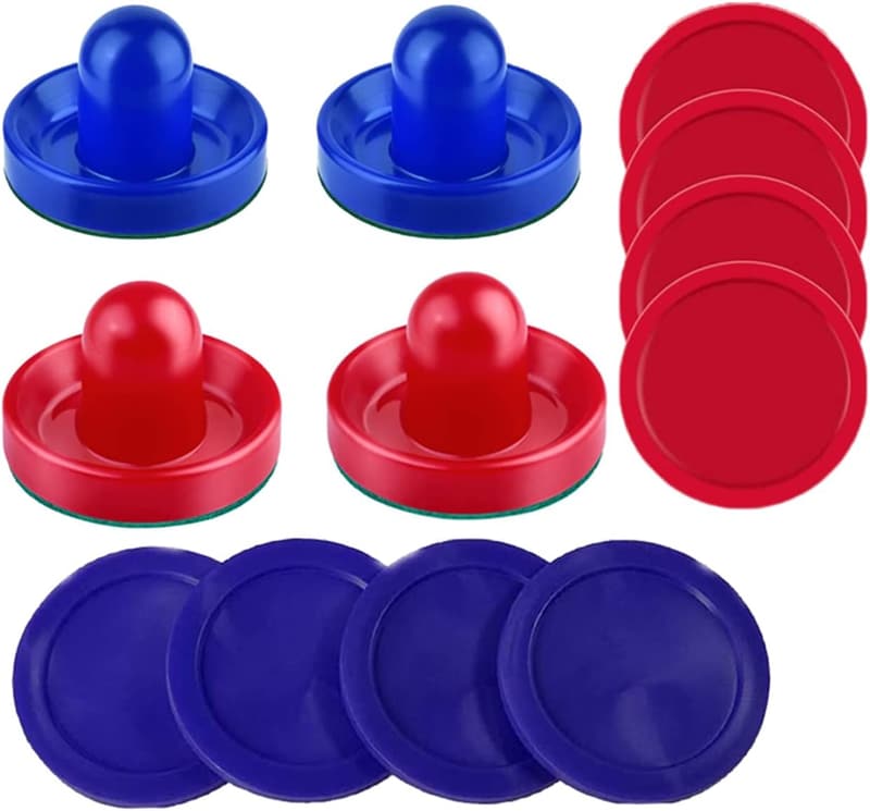 Air Hockey Replacement Accessories: 4 Pushers & 8 Pucks