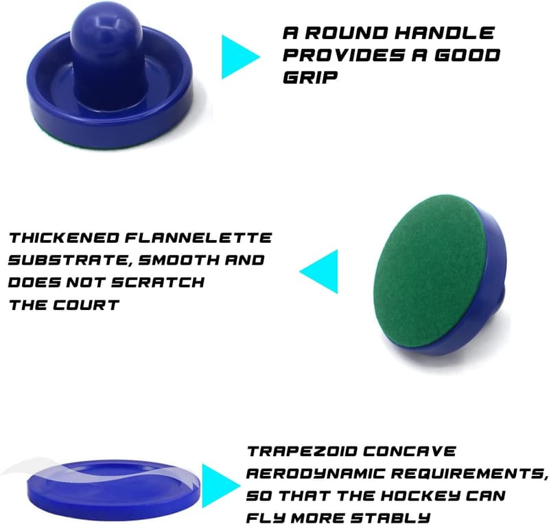 Air Hockey Replacement Accessories: 4 Pushers & 8 Pucks