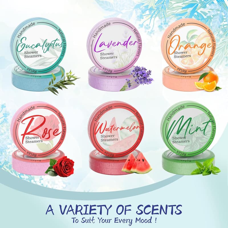 Aromatherapy Shower Steamers 8-Pack - Relaxation Gifts for Women