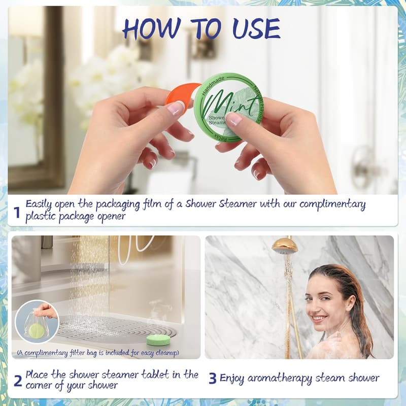 Aromatherapy Shower Steamers 8-Pack - Relaxation Gifts for Women