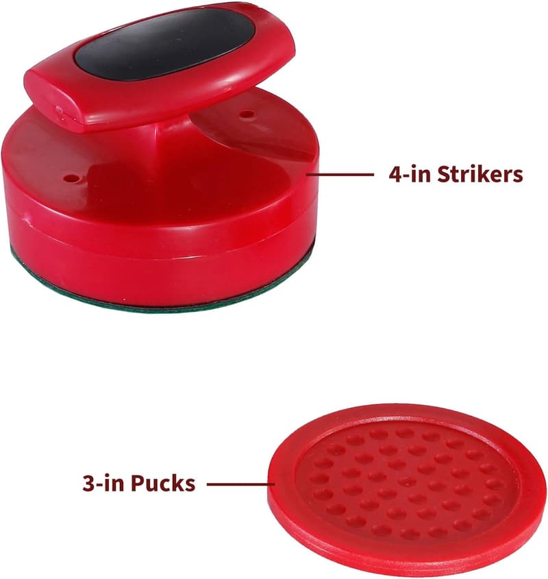 Air Hockey Striker and Puck Set, Red