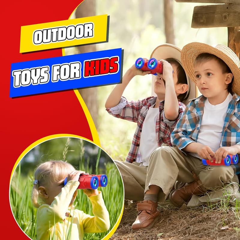 Kids' Binoculars with Compass & Bird Watching Manual - Ages 3-8