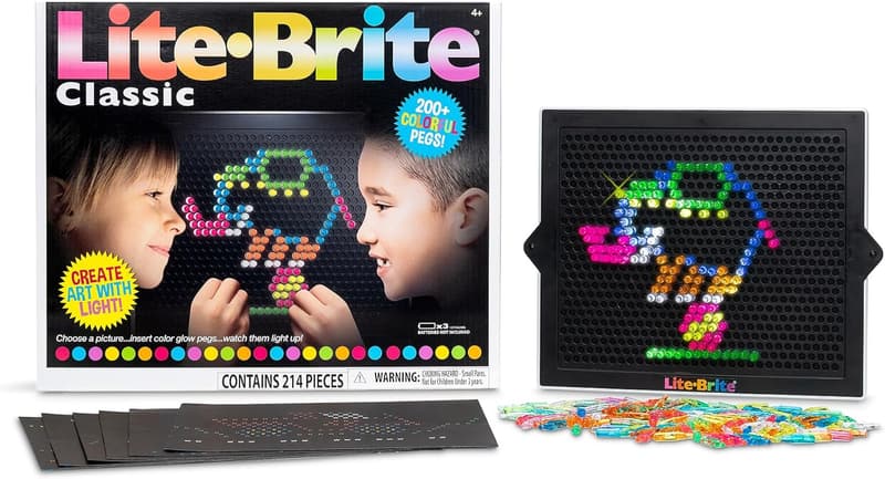 Lite Brite Classic Retro Toy - Educational Art for Kids 4+