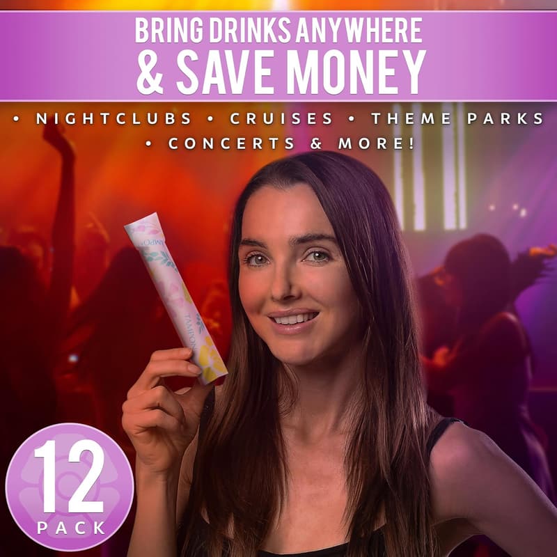 Hidden Alcohol Travel Flasks for Women - 12 Pack