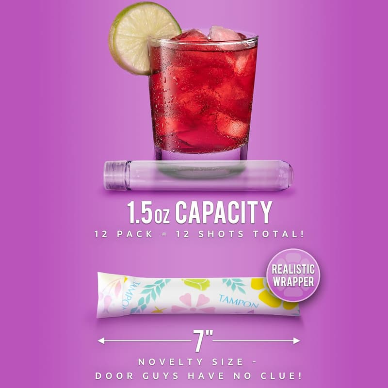 Hidden Alcohol Travel Flasks for Women - 12 Pack