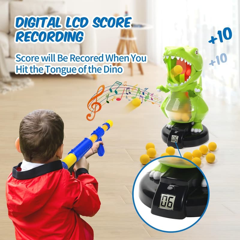 Dinosaur Shooting Target Game with LCD Score for Boys