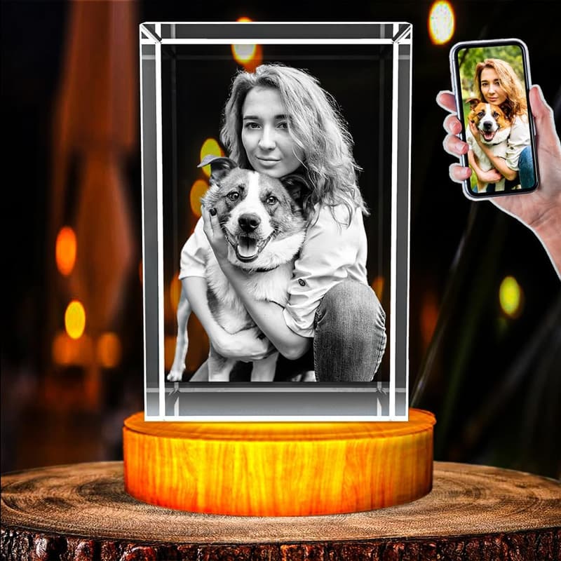 Birthday Gift: Personalized 3D Holographic Crystal Photo Engraving