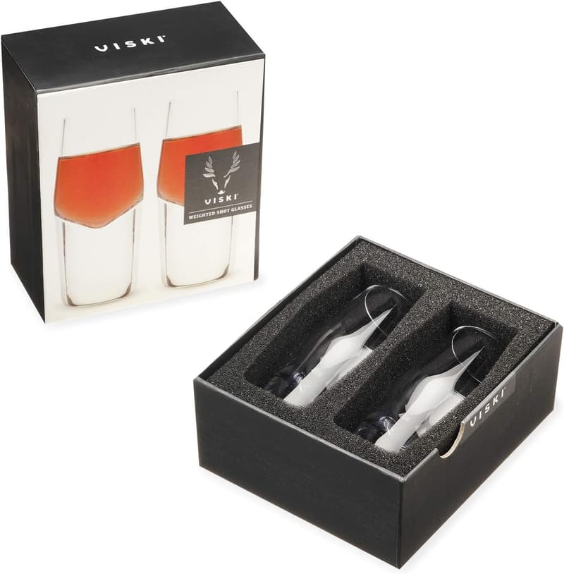 Premium 2 oz Crystal Shot Glasses Gift Set (Set of 2)