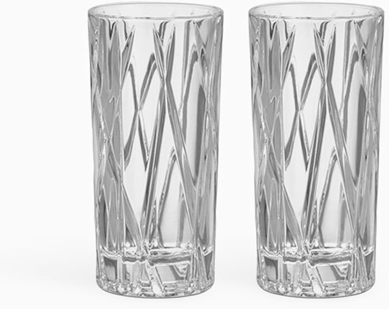 Orrefors Asymmetric Design Crystal Shot Glasses - Set of 2