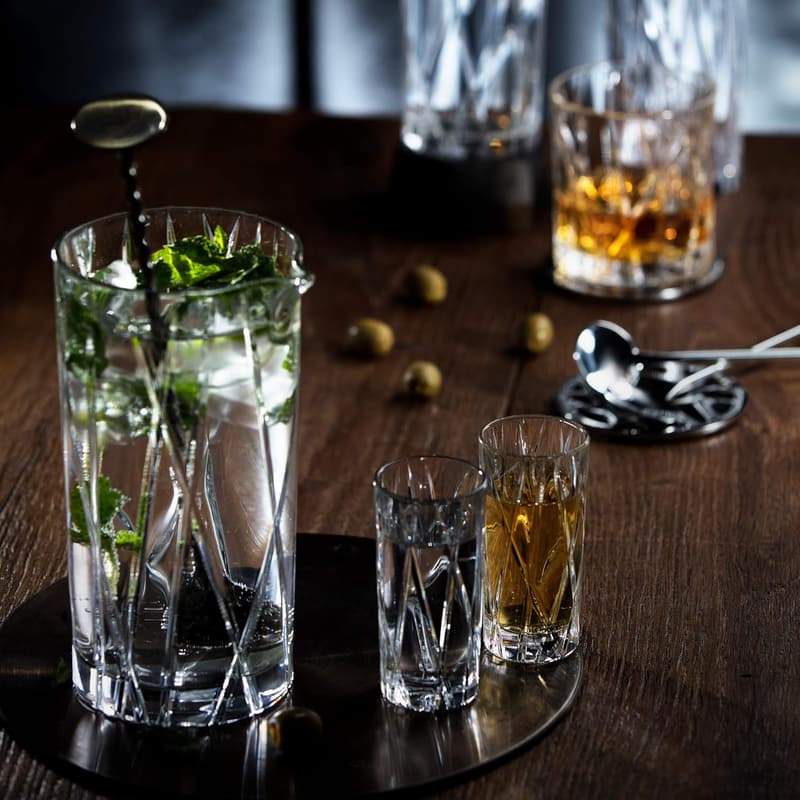 Orrefors Asymmetric Design Crystal Shot Glasses - Set of 2