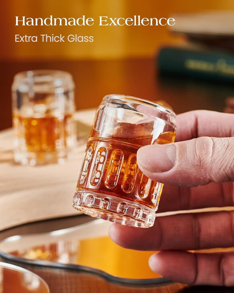 Father's Day Flash Hider Shot Glass Set for Dad - 4 Pack