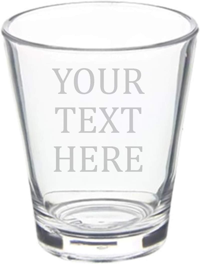 Personalized Sandblast Etched Shot Glasses - 2 oz Mugs