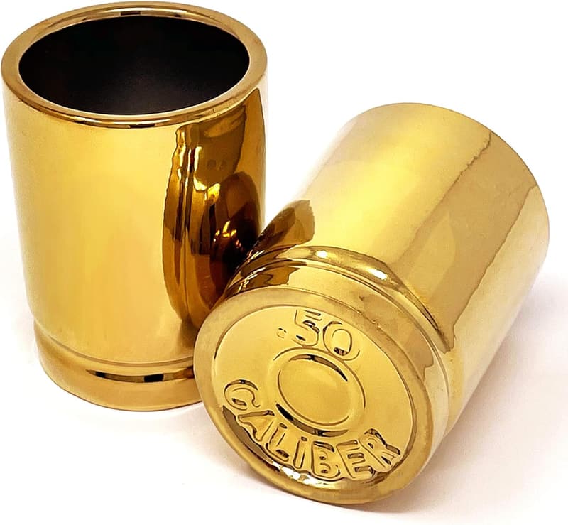50 Caliber Shot Glass Set - Groomsmen Gifts for Men
