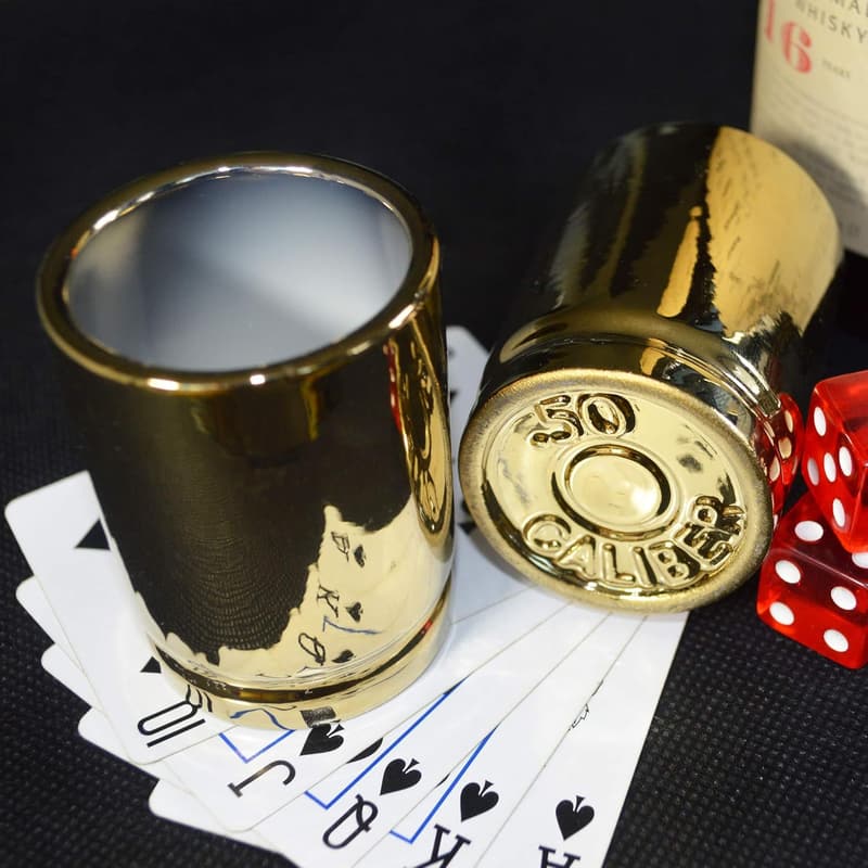 50 Caliber Shot Glass Set - Groomsmen Gifts for Men