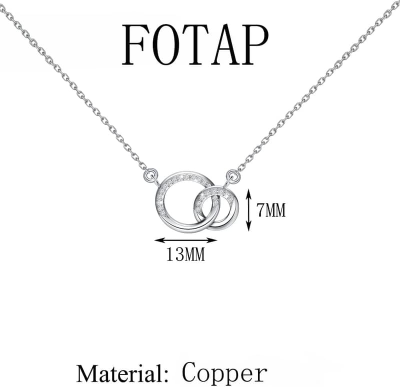 Miscarriage Memorial Necklace for Mom - Interlocking Circles