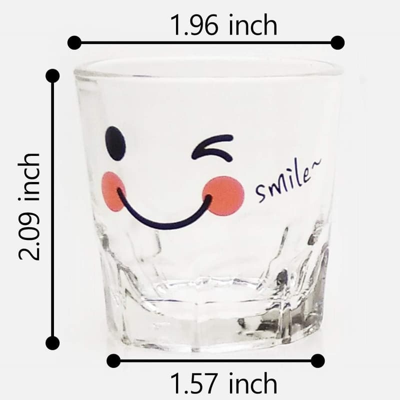 Korean Character Heart-Shaped Soju Shot Glass Set - 1.7 oz