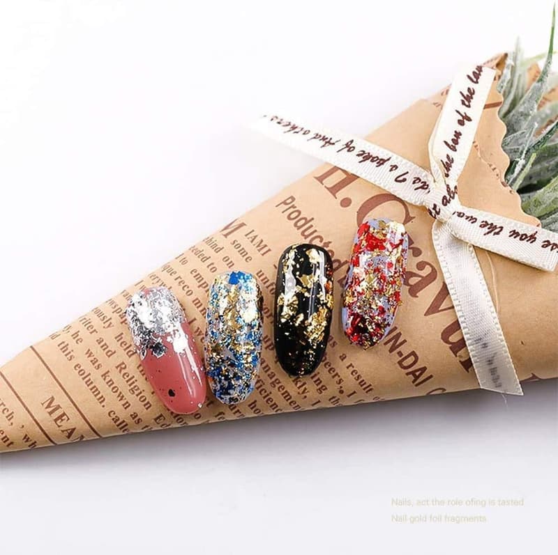 10 Colors Metallic Gold Foil Leaf Paper for Arts and Crafts