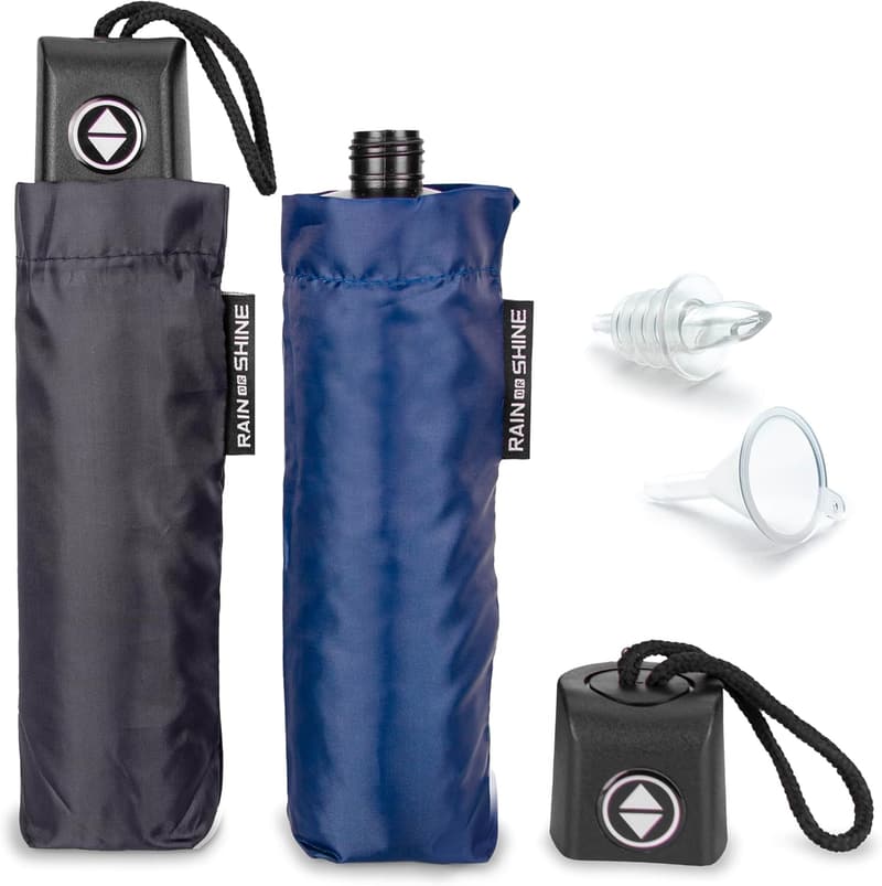 Hidden Alcohol Travel Flasks - GoPong Umbrella Flask 2 Pack