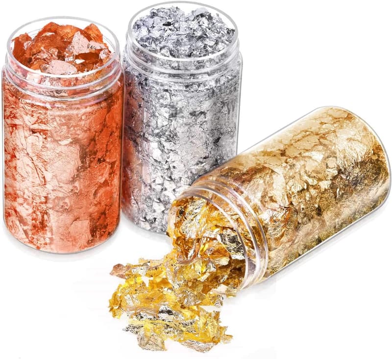 Gold Foil Flakes for Resin Crafting and Jewelry Making