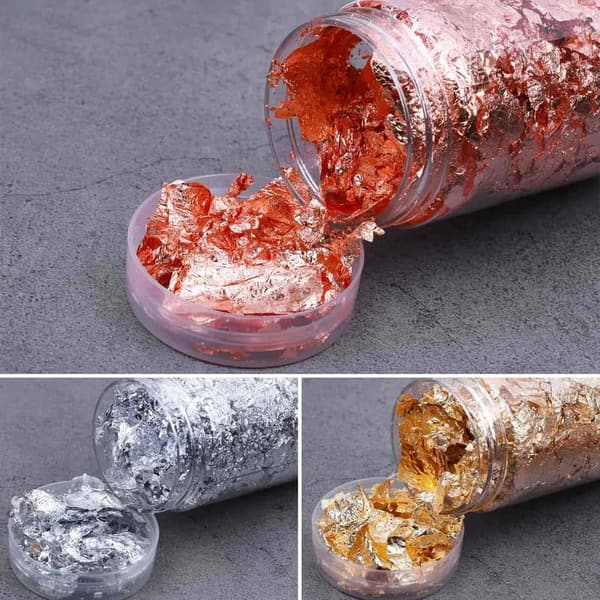 Gold Foil Flakes for Resin Crafting and Jewelry Making