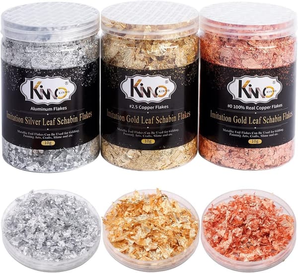 Gold Leaf Flakes for Crafts and Jewelry Making, 30g