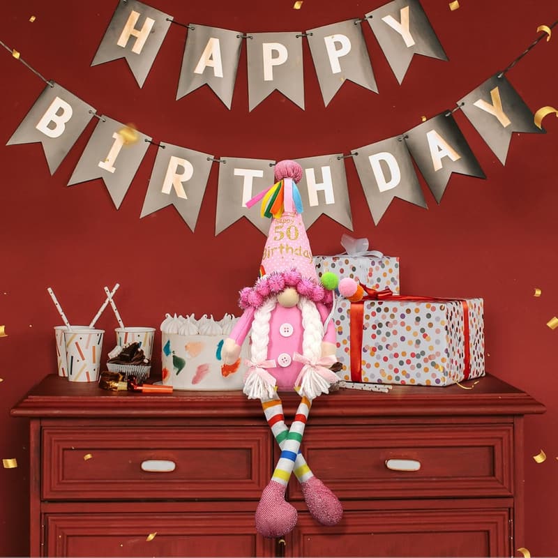 Funny Birthday Gnomes Gift for Women - Hilarious Plush Decor