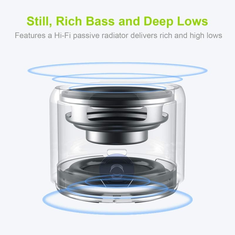 Portable Mini Bluetooth Speaker with Enhanced Bass (Rosegold)