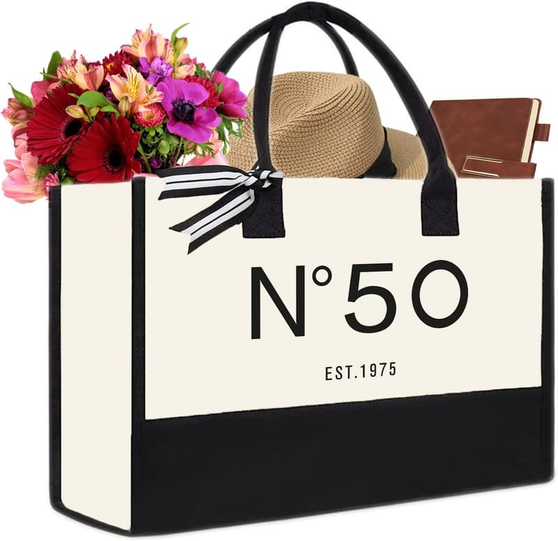 Birthday Gift Canvas Tote Bag for Women – Keepsake Beach Bag