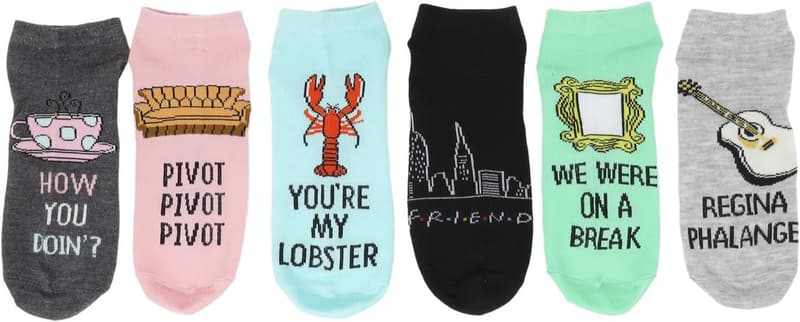 Friends TV Series Women's 6-Pack Ankle Socks