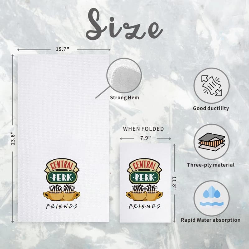 Cute Friends TV Show Kitchen Towels - Set of 2 Gifts for All