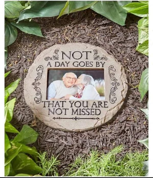 Memorial Photo Stone for Garden Decor