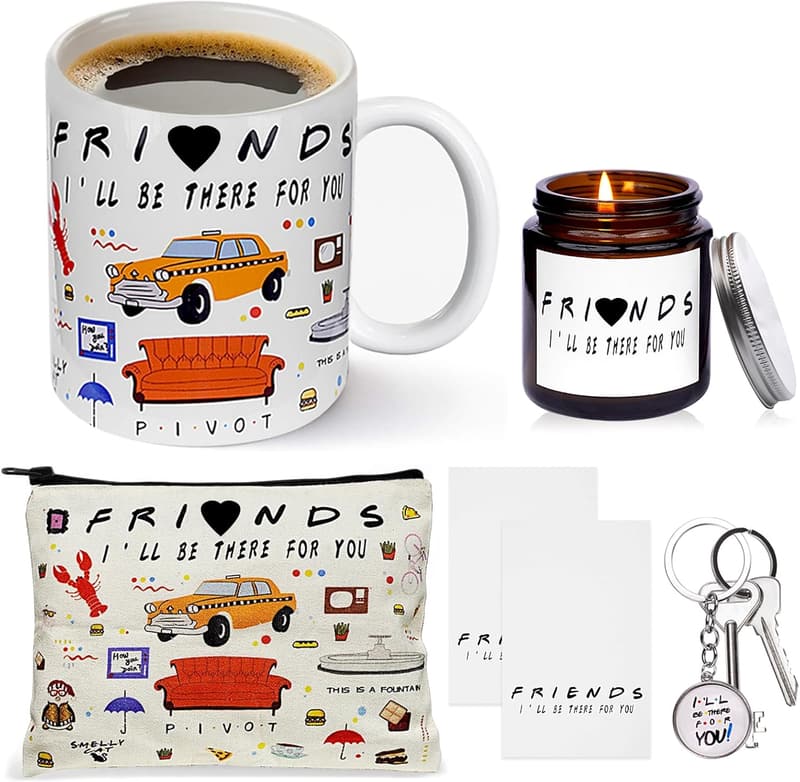 Funny Fan Gift Set: 6 Ceramic Mugs & Scented Candles for Women