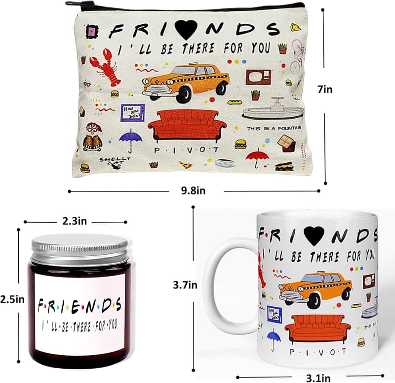 Funny Fan Gift Set: 6 Ceramic Mugs & Scented Candles for Women