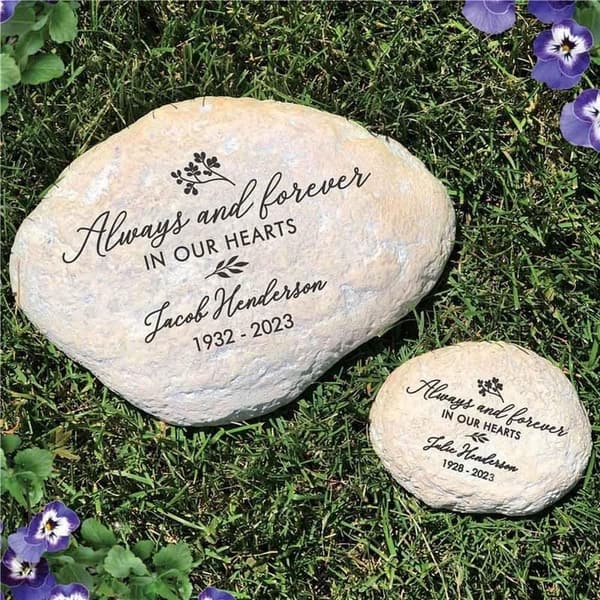 Memorial Garden Stone with Engraving - 