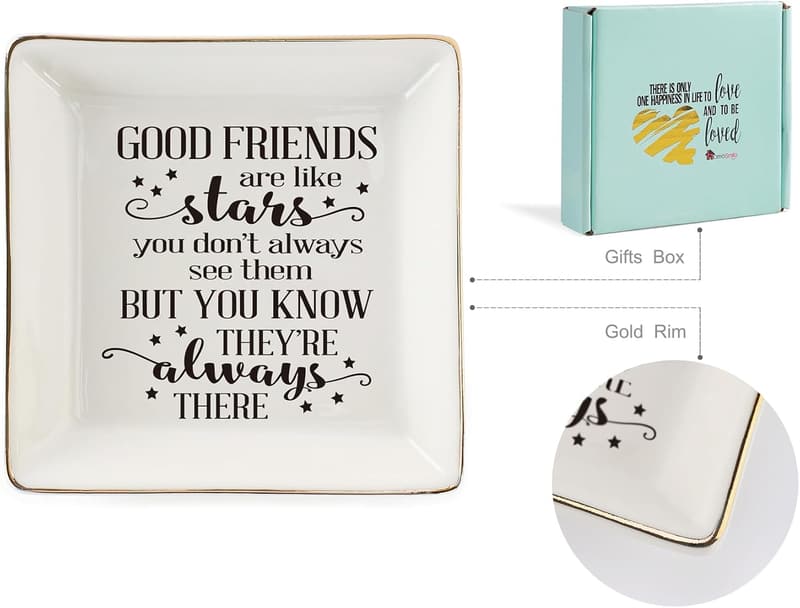 Ceramic Jewelry Tray for Mom, Sister, or Friends