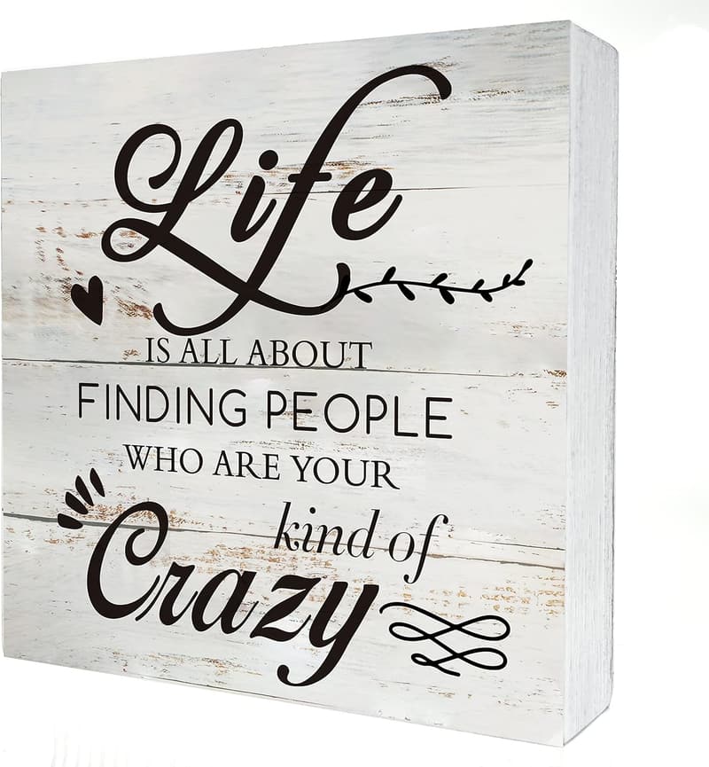 Rustic Wooden Box Sign - 