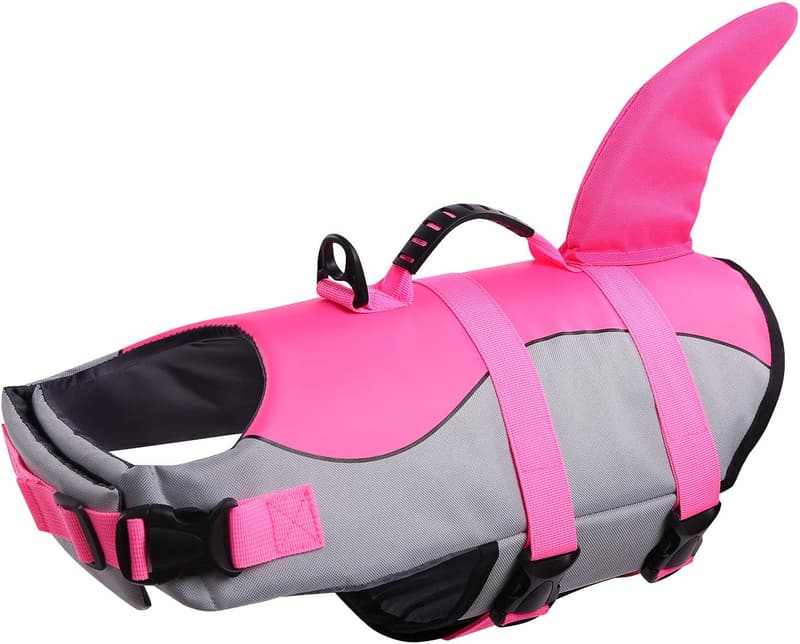 Dog Life Jacket - Adjustable Shark Vest for Small to Large Dogs