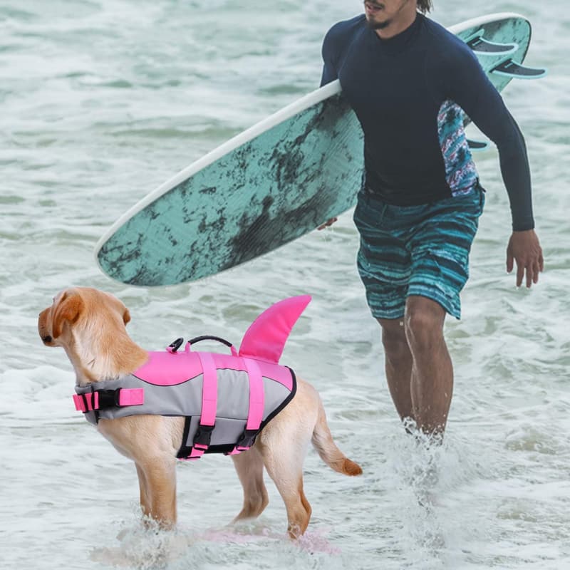 Dog Life Jacket - Adjustable Shark Vest for Small to Large Dogs