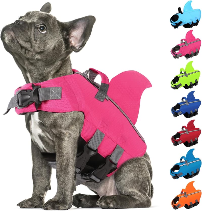 Dog Life Jacket for Small Medium Breeds - Adjustable Hot Pink