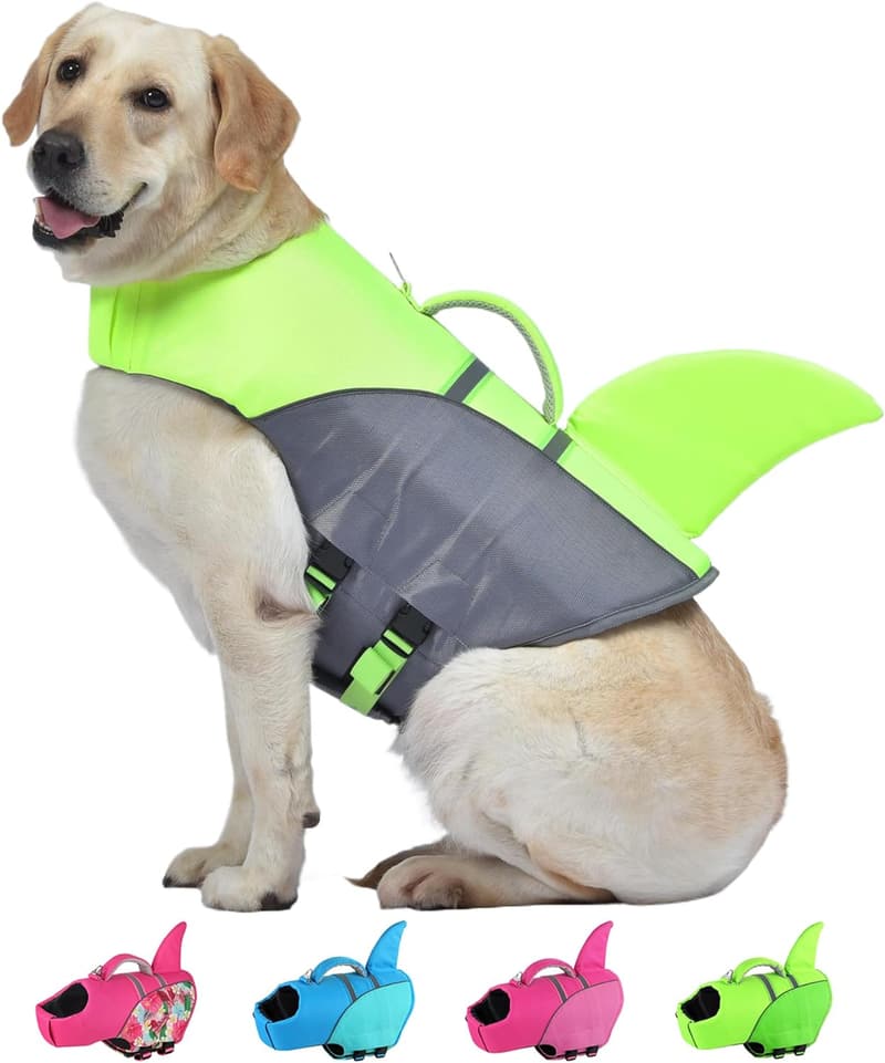 Reflective Dog Life Jacket - Adjustable, High Buoyancy Safety Vest