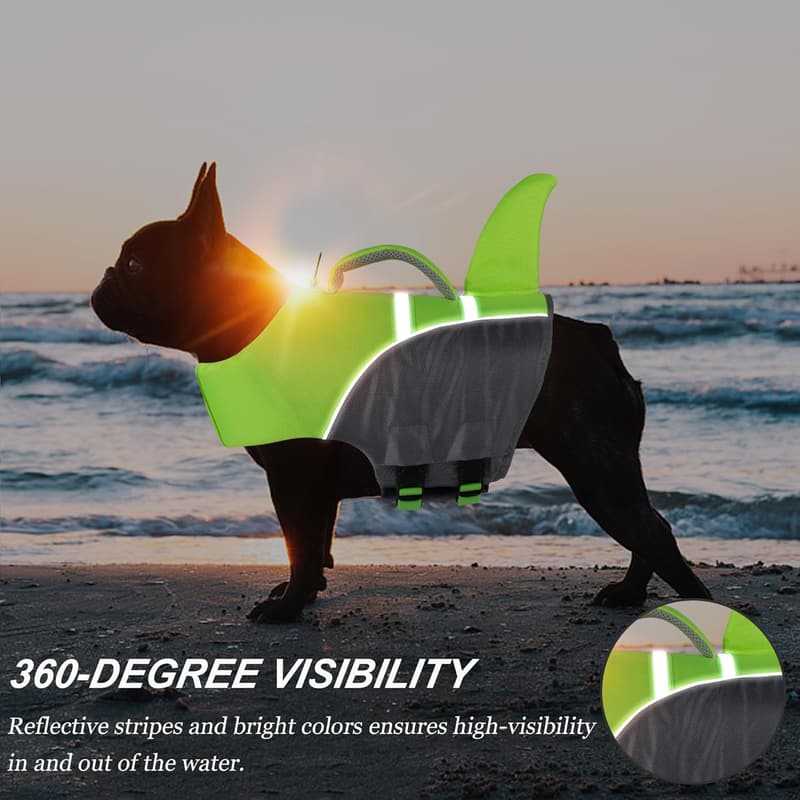 Reflective Dog Life Jacket - Adjustable, High Buoyancy Safety Vest