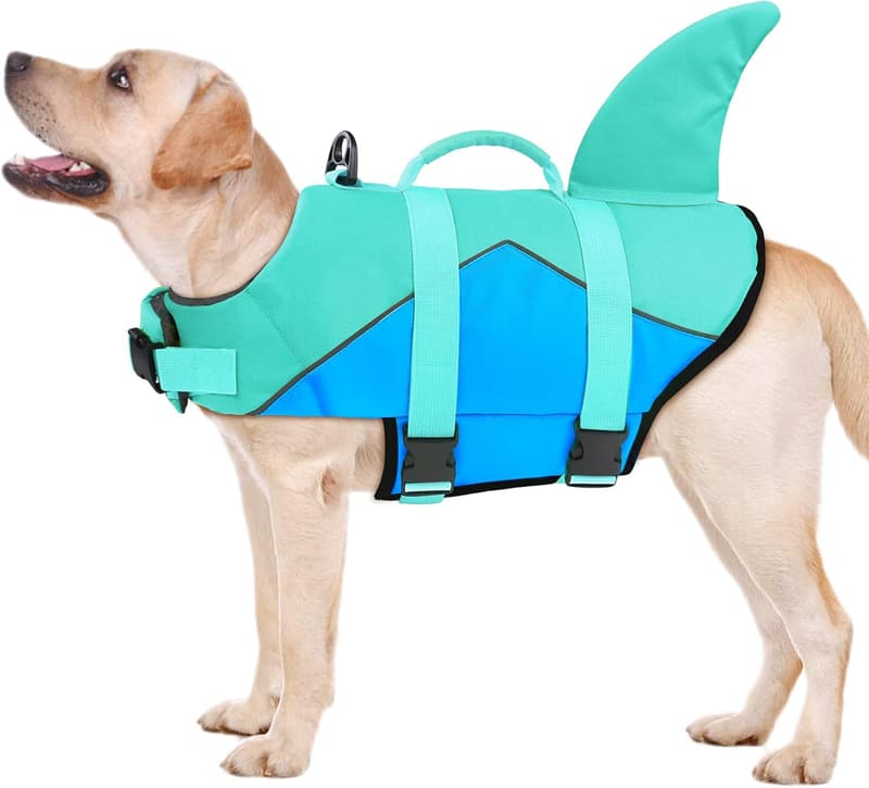 Dog Life Jacket with High Buoyancy - Adjustable Ripstop Vest for Small to Large Dogs