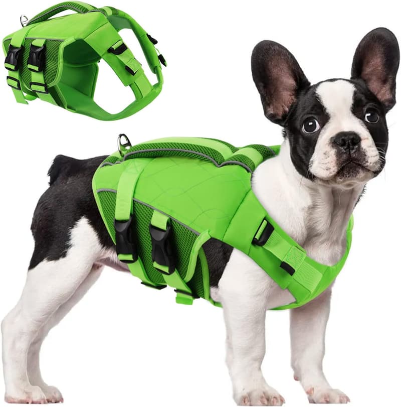 Dog Life Jacket - Shark Floatation Vest for Swimming & Boating