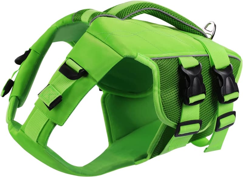 Dog Life Jacket - Shark Floatation Vest for Swimming & Boating
