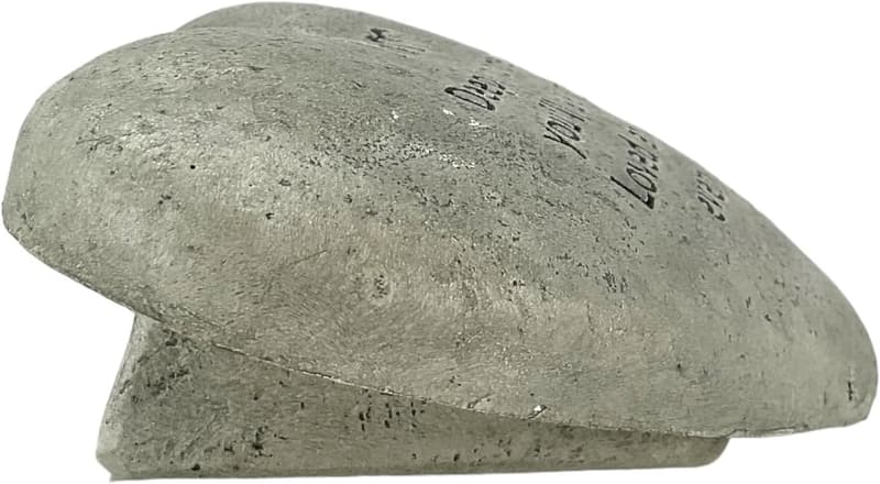 Memorial Garden Stone for Mom - 6 Inch Cement Heart