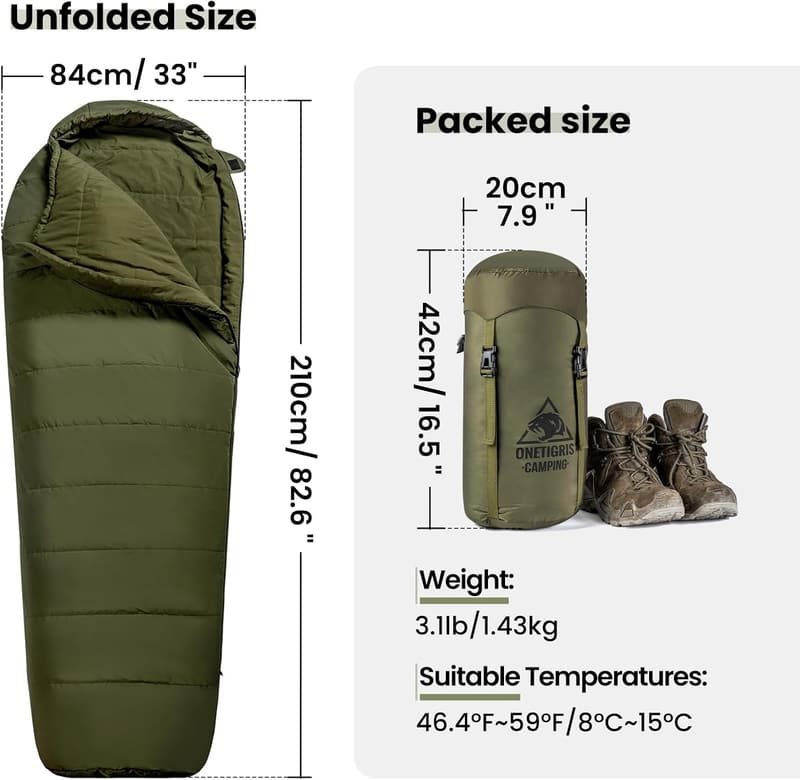 Mummy Sleeping Bag for Camping and Hiking Gear