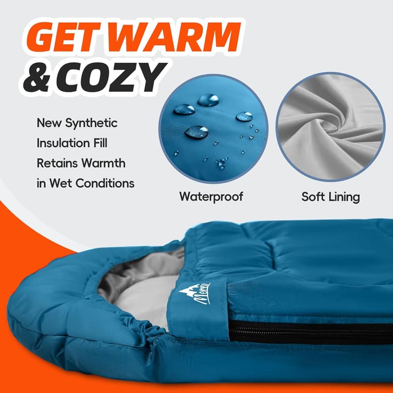 XL Cold Weather Sleeping Bag for Adults - Camping & Backpacking