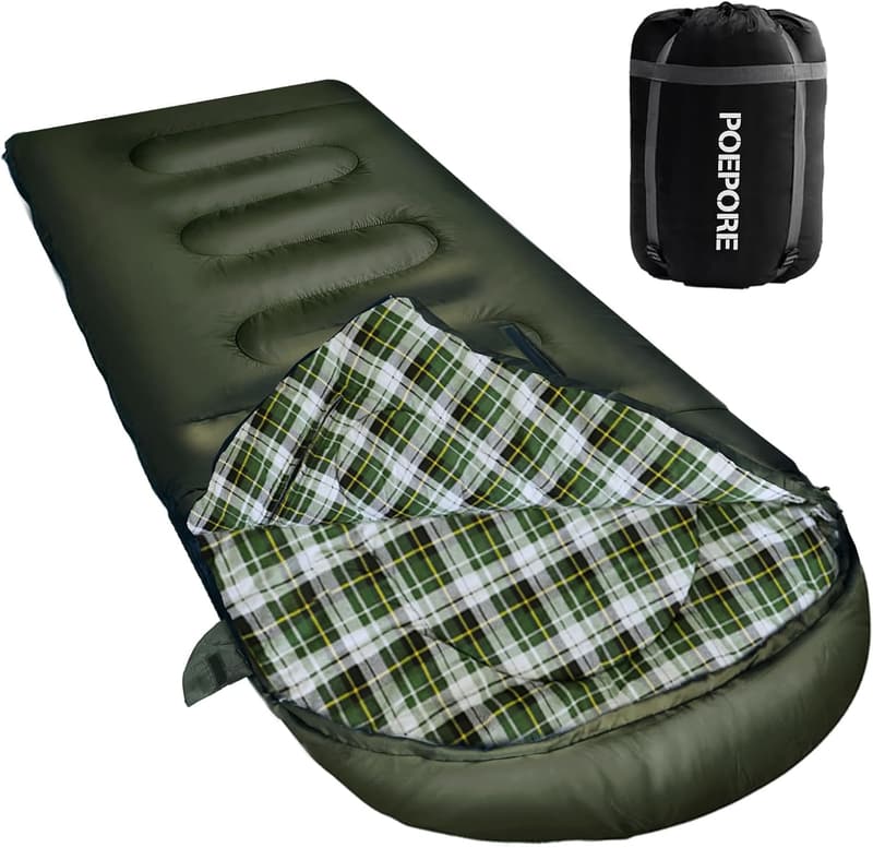 XXL Waterproof Flannel Sleeping Bag for Cold Weather